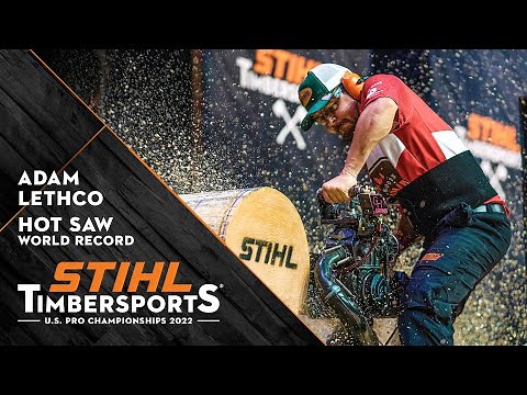 🔥 World record shattered! Adam Lethco’s blazing 4.63s Hot Saw triumph // STIHL TIMBERSPORTS®