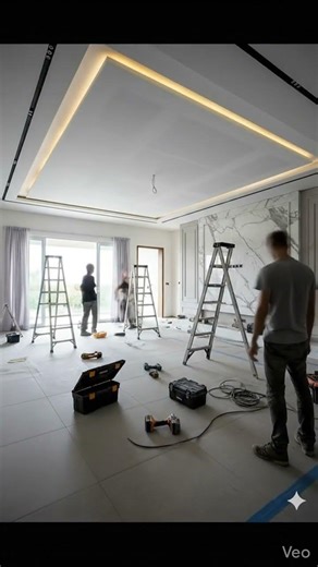 Luxury Living Room Transformation | AI Renovation Timelapse (Before to After)