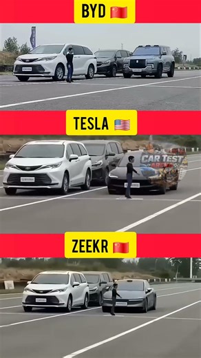 Tesla vs Byd vs zeekr : autobrake #test