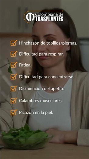 Síntomas de la Enfermedad Renal Crónica - Cuida tus riñones con tu alimentación y hábitos sanos