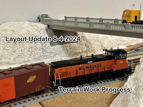 HO Shelf Switching Layout update 8 4 2024 - Terrain Work