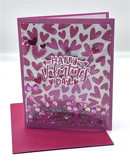 Happy Valentines Day - Shaker Card - Etsy