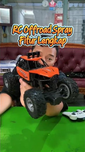 Mobil Remote Control RC Offroad Spray Metal LED Anti Bentrok