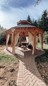 A Gazebo from Scratch ✨ #diy #cottagecore #gazebo #sawmill #backyardrenovation | The Avery Cottage