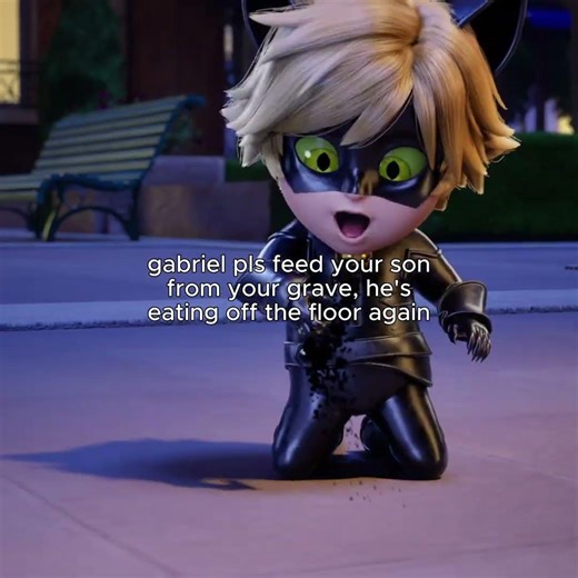 he's eating off the floor 😭💀#miraculous #saludamemarinette #miraculousladybug #memes