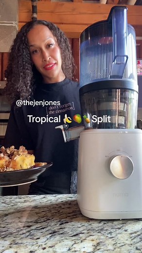 The best sorbet! Use my code JENJONES10 for 10% of the Nama J2 Juicer and the Nama Sorbet attachment! Sorbet attachment is a separate purchase! namawell.com check top of my page Glowing skin by @nevéll_skin/ Coffee Infused #tropicalsorbet #bananasplit #bananasplits