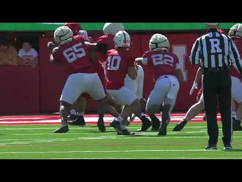 Colandrea TD back shoulder to Clark — Nebraska spring game