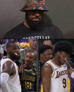301K views · 7.6K reactions | LeBron on playing with Bronny: "We stood next to each other, I kind of looked at him and was like this is the Matrix or something. It just didn't feel real." Bronny: "I'm always thinking about, 'That's my Dad' because that's literally my dad." VIDEO: Lakers, Spectrum, NBA | Ballislife | Facebook