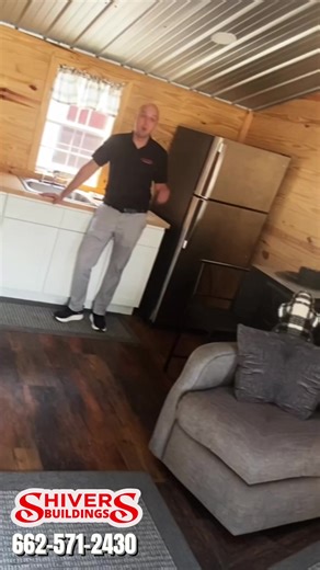 116K views · 1.7K reactions |  Take a look at this stunning 16x24 custom tiny home! Built in-house by our expert team, this unit is the perfect blend of quality, comfort, and customization. Whether you're downsizing, investing, or creating a backyard retreat — we've got you covered.  Click here for more info: https://hubs.la/Q03p_5Jh0  Call us today at 662-571-2430 to customize yours! | Shivers Buildings | Facebook