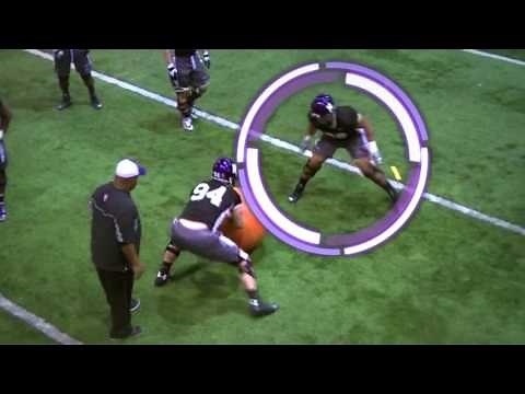 Northwestern Wildcats impact ball partner cut block: Defensive line