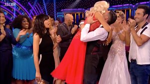 Debbie McGee gets huge score as she does splits and kisses Giovanni Pernice