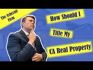 How to title property in CA