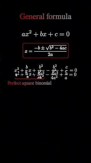 “General Formula of Quadratic Equation Explained”🧠🧠#maths #quadraticformula #matrixmind #explanation