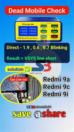 @sb_mobile_01 on Instagram: "Redmi 9a 9c 9i dead Mobile Fault Finding with 6 Port USB charger save it for later follow me for more information #mobiletecnician #mpbilellegendstürkiye #mobile #mobilerepairing #repair mobiletechnology mobilerepairingcourse mobipeople tranding viral Microscope Emmmc Cpu Tips Tutorial Programming Ufs Master Cpumaster Emmcmaster Xplore tranding Viral Repairing Scamatic Diagram Course Supported Models Battery Curve Temprared Glass"