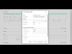 Microsoft Dynamics Business Central Service How to Create Service Contract Quote