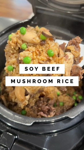 22K views · 28 reactions | Soy beef mushroom rice recipe ⬇️ 2 cups...