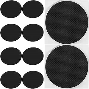 POPETPOP 12 Pcs Pool Table Leveling Kit: 0.2" Thickest Rubber Shims for Billiard Pool Table Leg, Adhesive Levelers Pads, Furniture Floor Protectors for Billiard, Chairs, Desks, Washer (3.34 inch)