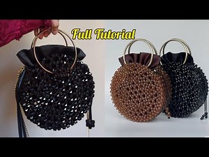 Round Shape Beaded Bag Tutorial | Easy DIY Beaded Purse for Beginners ✨