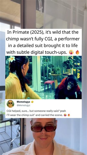 In Primate (2025), that chimp wasn’t fully CGI and it honestly shows 😮