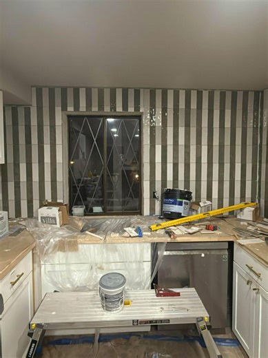 Azulejo moderno en verde y blanco para tu cocina