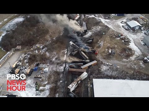 Release of toxic chemicals from train derailment in Ohio prompts broader safety concerns