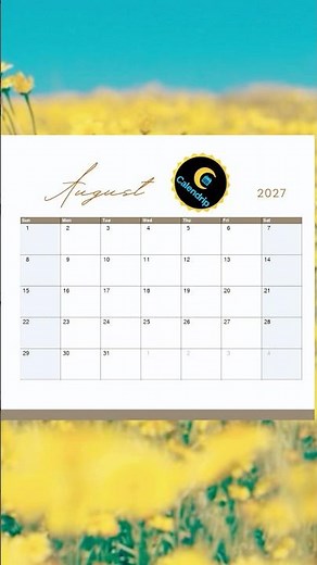 August 2027 Calendar #monthsoftheyear