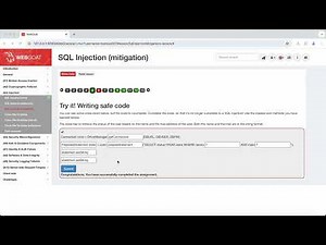 WebGoat - A3 SQL Injection (mitigation)