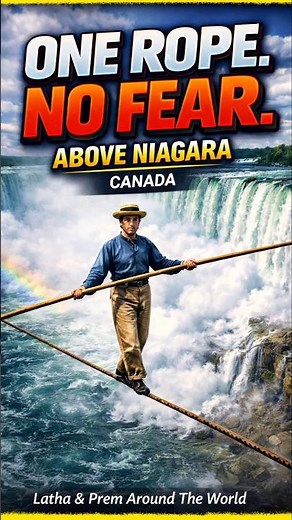 The Man Who Walked Over Niagara Falls 😱 | Legendary Tightrope Story #niagarafalls #niagara