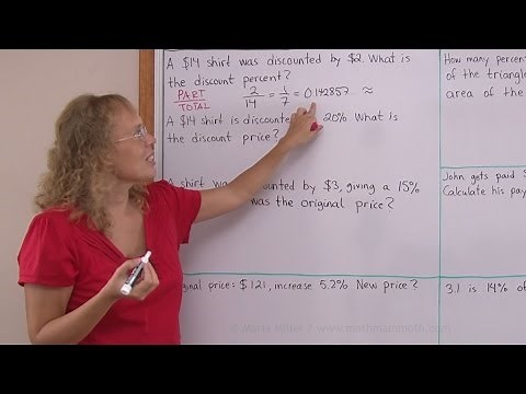 How to solve basic percent word problems, part 1