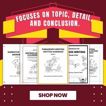 Grade 3 Writing & Assessment Bundle | Paragraph, Narrative, & Opinion Worksheets