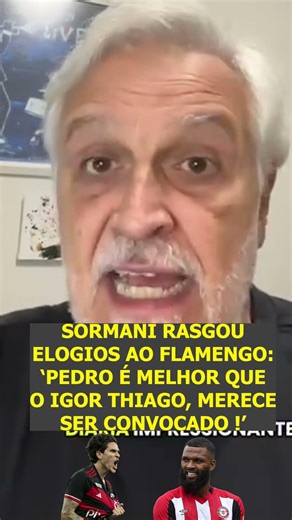 SORMANI RASGOU ELOGIOS A PEDRO E FLAMENGO: ANCELOTTI TEM QUE CONVOCAR PEDRO E NÃO IGOR THIAGO !