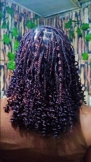 box curly braids made with one attachment #hairstyle #curlybraids