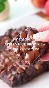 Applesauce Brownies - RECIPE IN COMMENT | The Conscious Plant Kitchen