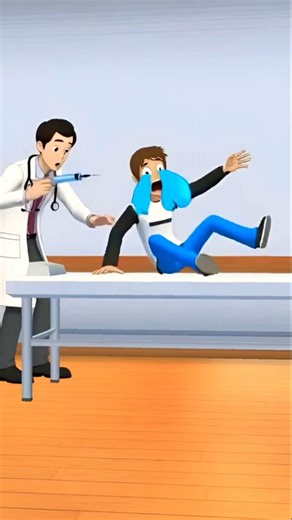 Yuta vs Injection 💉😱 | 3D Anime Funny Scene #sakura #viral #trend #sss #shorts #newshorts