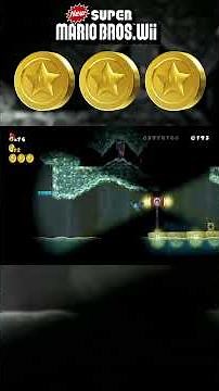 World 6-6 ALL STAR COINS and SECRET EXIT 🪙🪙🪙 New Super Mario Bros Wii #shorts