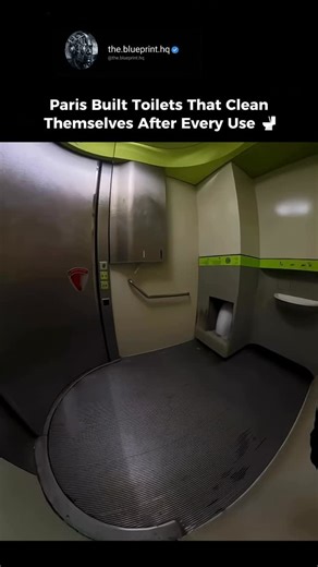 Engineering | AI | Tech on Instagram: "This is the end of dirty public restrooms. 📉 In most cities, public toilets are a nightmare. In Paris, they are robots. You are looking at a fully automated sanitation system. The Engineering Cycle: 1. Detect: Sensors confirm the user has left. 2. Wash: High-pressure jets spray disinfectant over the bowl and floor. 3. Reset: The system dries the room and unlocks for the next person. It is basically a car wash, but for a bathroom. Would you trust this syste
