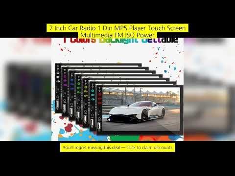 7 Inch Car Radio 1 Din Mp5 Player Touch Screen Multimedia Fm Iso Power Aux