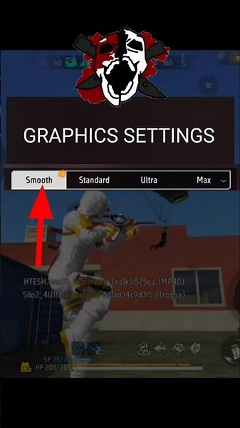 Smooth vs Standard vs Ultra vs Max Graphics Settings free fire 😲 | #helpinggamer #freefiresettings