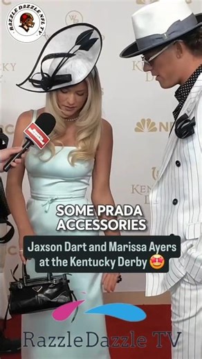 Jaxson Dart and Marissa Ayers at Kentucky Derby 2026 #kentuckyderby #jaxsondart #newyorkgiants