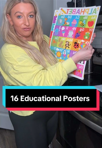 Loving this set of 16 educational posters for our Littles for learning 🙌🙌 the bright colors and fun pictures makes learning more fun📚📚#toddlersoftiktok#preschool#momlife#educational#learningforkids