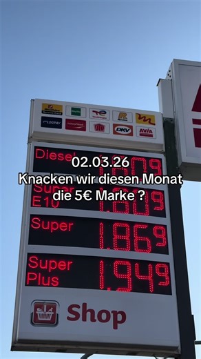02.03.26 Knacken wir diesen Monat die 5€ Marke ? #sprit #spritpreise #diesel #öl #benzin