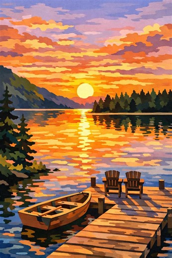 Premium Love Ritual Activated Paint by Number Sunset DIY Kit, Feng Shui Manifestation Art ,love Area Painting, Love Ritual - Etsy