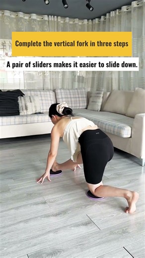 Master the Vertical Split in 3 Easy Steps Using Sliders! #VerticalSplits #FlexibilityHack #FitGirls