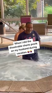5.2M views · 31K reactions | The man in the jacuzzi藍 I literally died!! #prank #dissolvingswimtrunks #couplecomedy #funnymoments #prestons | Lani Preston | Facebook