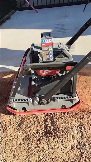 Battery powered plate compactor #construction