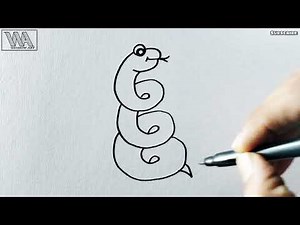 Easy Step-by-Step Snake Drawing Tutorial for Beginners | #snake #drawing