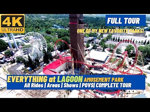 [4K] EVERYTHING at LAGOON Amusement Park | All Rides | Areas | Shows | Complete Tour