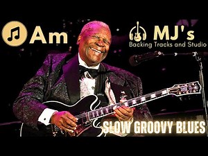 Slow BB King style Groovy Blues in A minor | Backing Track