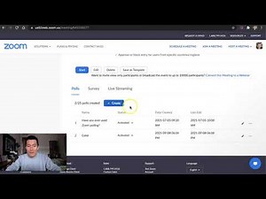 Zoom Polls -- Setting it up in your Zoom meeting account