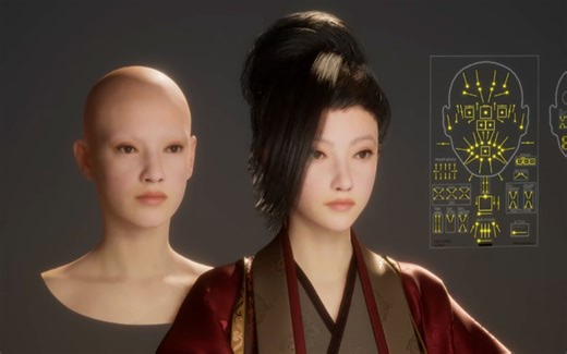 (UE4项目展示)基于MetaHuman捏亚洲网红脸！！小流程解锁捏脸造型限制~~